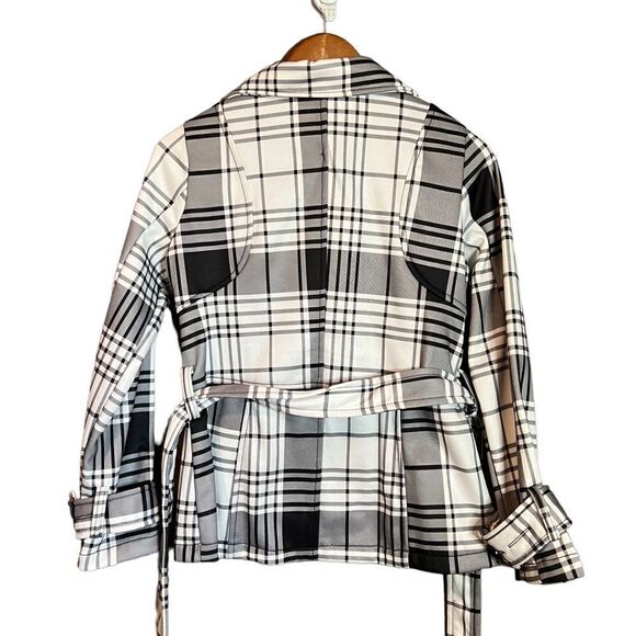 Miss Ashley black & pattern coat with belt - Picture 8 of 13